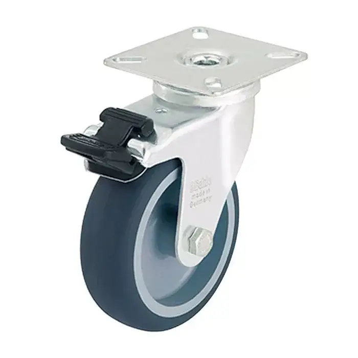 Újdonság Blickle görgő forgóvillás LPA-TPA 75G-FI-HS gumi/polipropilén stop-fix fékkel, 75kg