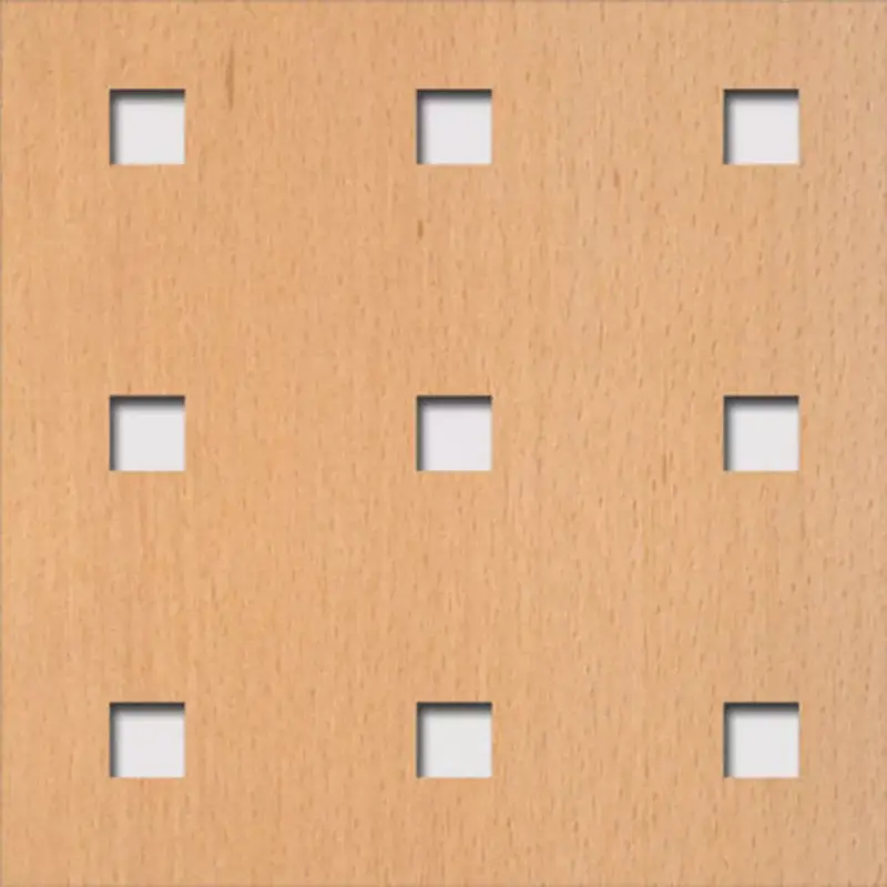 Utolsó esély Laccato-Hdf Quadro 11-45 perforációval 381 Bükk 1400x510x3mm