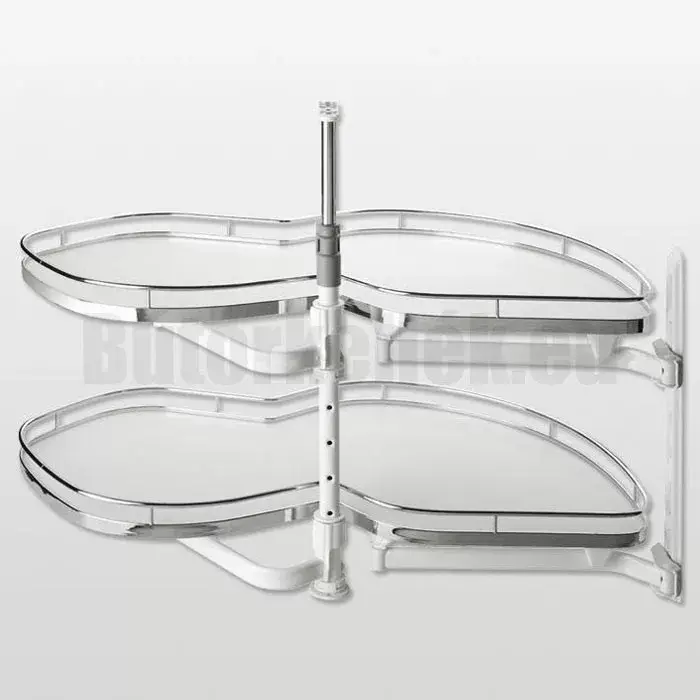 Kesseböhmer LeMans II ARENAplus Classic 450mm Jobbos, tengellyel, 25kg/polc Króm/Hófehér Azonnali szállítás
