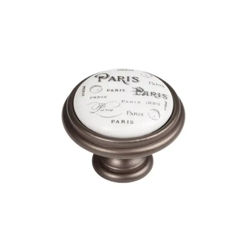 Fogantyú P77.00.q4.g7g Barna-Fehér-Paris Fém/Porcelán Olcsó