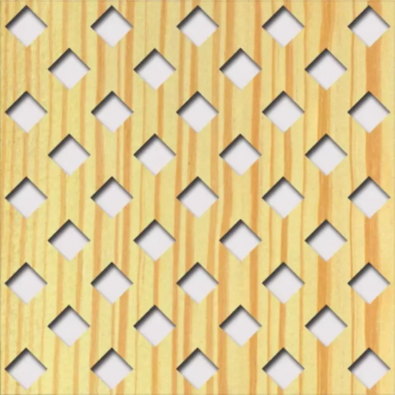 Legno furnérozott Hdf-Franz perforációval Fenyő 1520x610x4mm Prémium