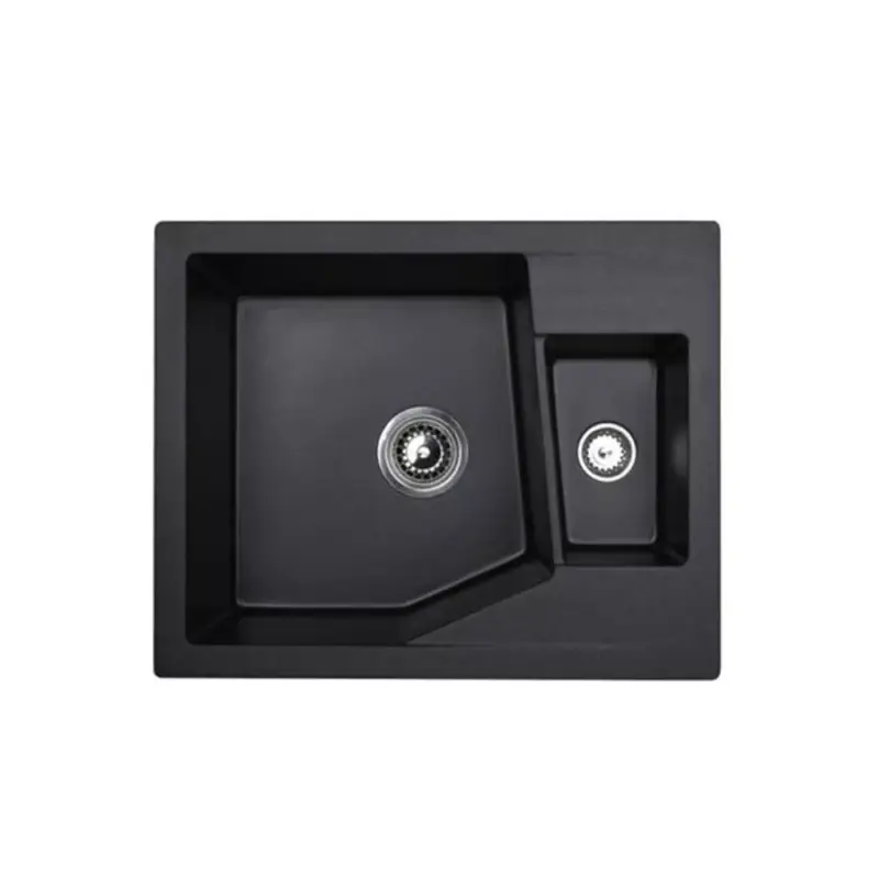 Árengedmény Linea M 1.5 D XGranit Fekete mosogató 620x500/ 190/130mm 192041