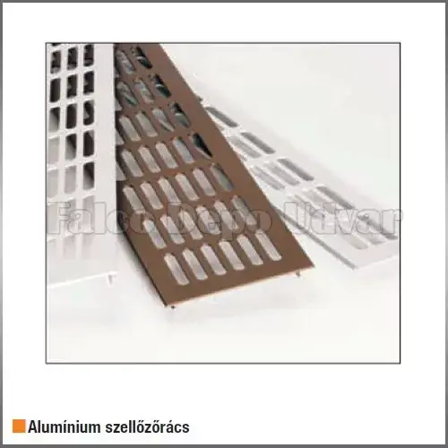 Szellőzőrács négyszög alakú 100x250 mm alumínium Biztonságos vásárlás