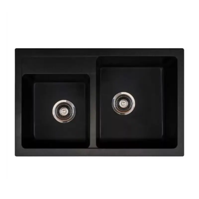 Csak ma Quadro plus 2D XGranit Fekete szemcsés mosogató 780x500/195/195mm 171004