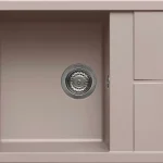 Végkiárusítás Elleci Unico 125 gránit mosogató G48 Tortora 650x500/200mm