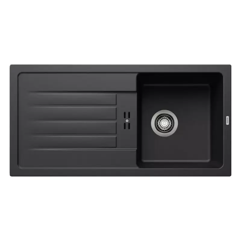 BLANCO FAVUM 45 S Silgranit Fekete mosogatótálca 860x435mm tartozék nélkül, excenter nélkül Szuper ajánlat