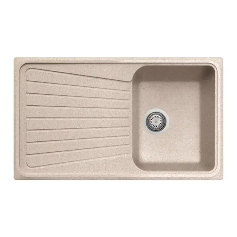 Biztonságos fizetés GRAWA PT3-8610A BEIGE gránit mosogató 860x500mm