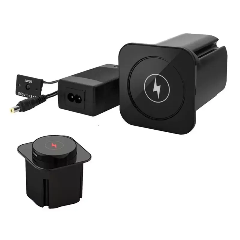 Legnépszerűbb Beépíthető vezeték nélküli töltőállomás SM-637A + 2xUSB Fekete