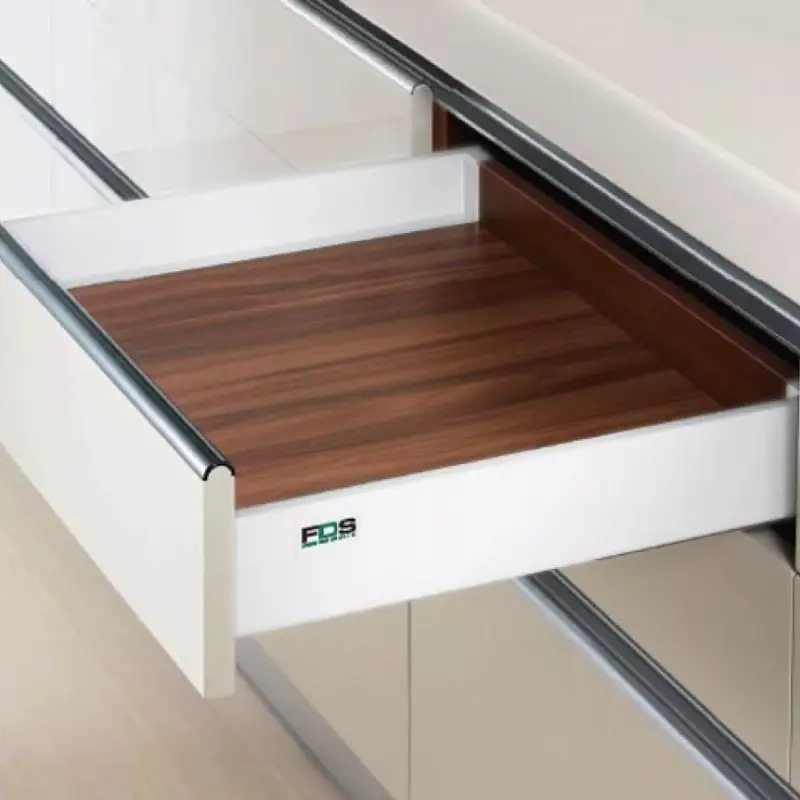 Fiókcsúszó FDS-PRO A DUPLAFALÚ FIÓKOLDAL 550mm, 40kg FEHÉR FÉM Szuper akció