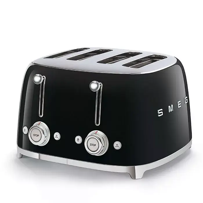 SMEG retro 2x2-szeletes kenyérpirító, fekete Legjobb ár