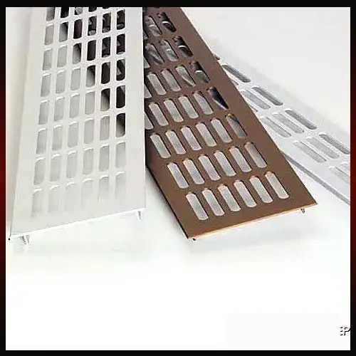 Szellőzőrács négyszög alakú 80x250mm Aluminium Prémium