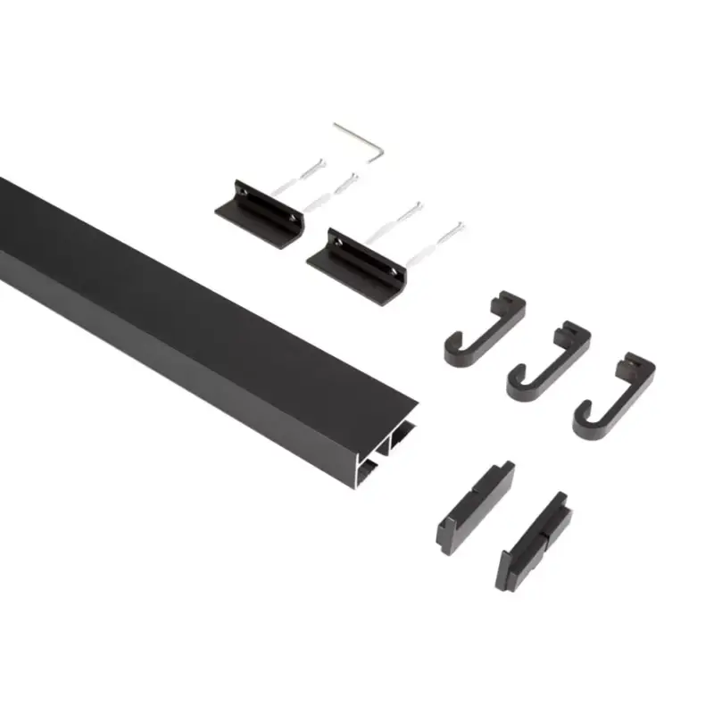 Konyhai fémrács HORIZON falipolc 3db akasztóval 600x30x60mm Fekete Szezonális akció