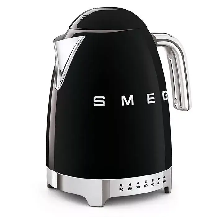 SMEG VÍZFORRALÓ, 50-es évek retro design, állítható vízhőfok, 1,7 liter, 2400 W, fekete Ne maradj le