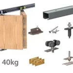 Népszerű Valcomp - Herkules plus HP 2/40/120 Harmónika Tolóajtó görgő + sín 1200mm 40kg
