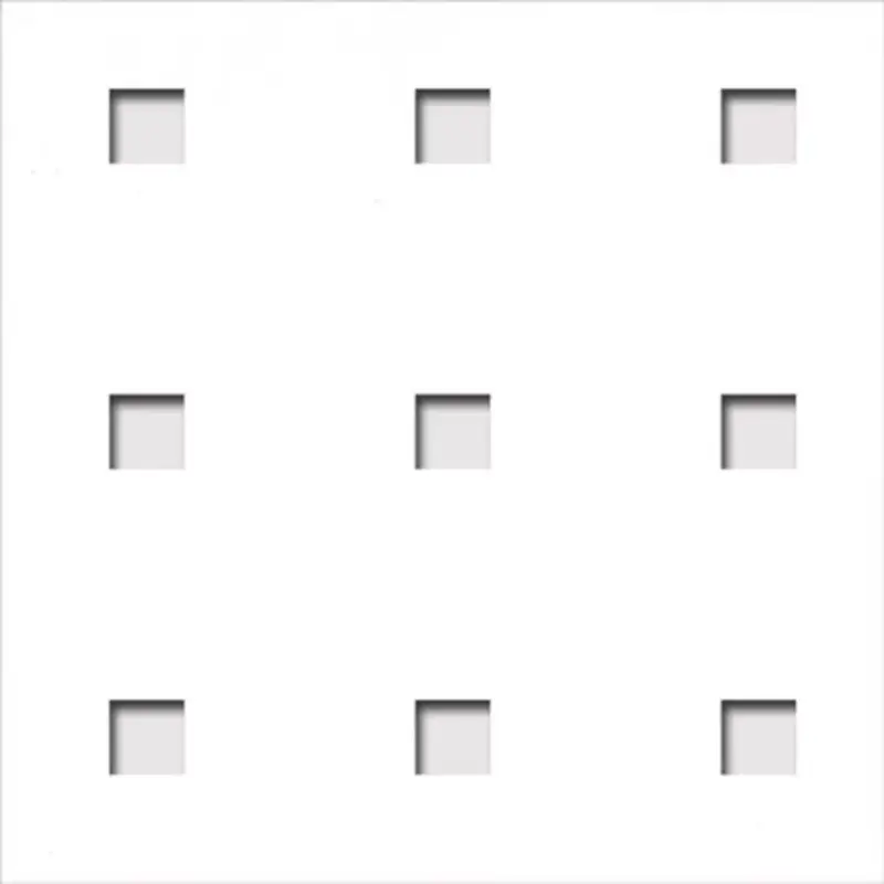 Végkiárusítás Laccato-Hdf Quadro 11-45 perforációval 101 fehér 1400x510x3mm