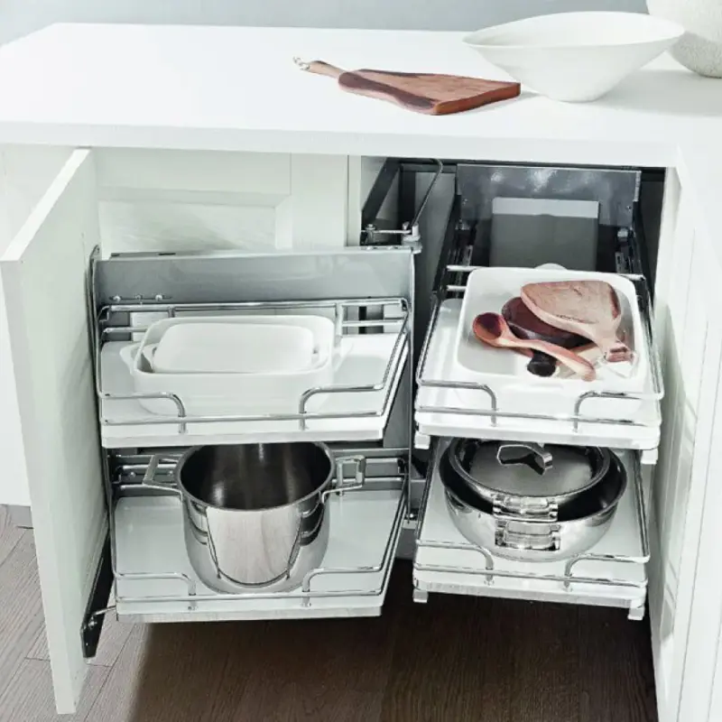 Korlátozott ajánlat Fémrács SMACE45SX Smart Corner Balos polcrendszer 845x568x489mm Króm/Fehér