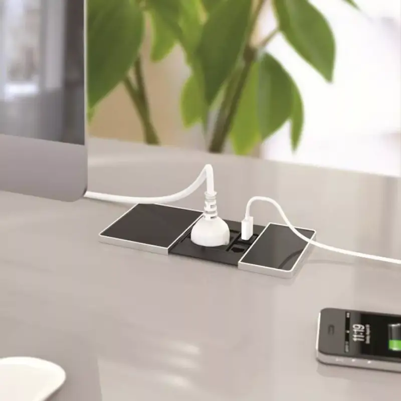 Csak ma Konnektor VersaPad 1x230V+1xUSB+1xRJ45 nemesacél dugaszoló aljzat FRANCIA KIFUTOTT !!!