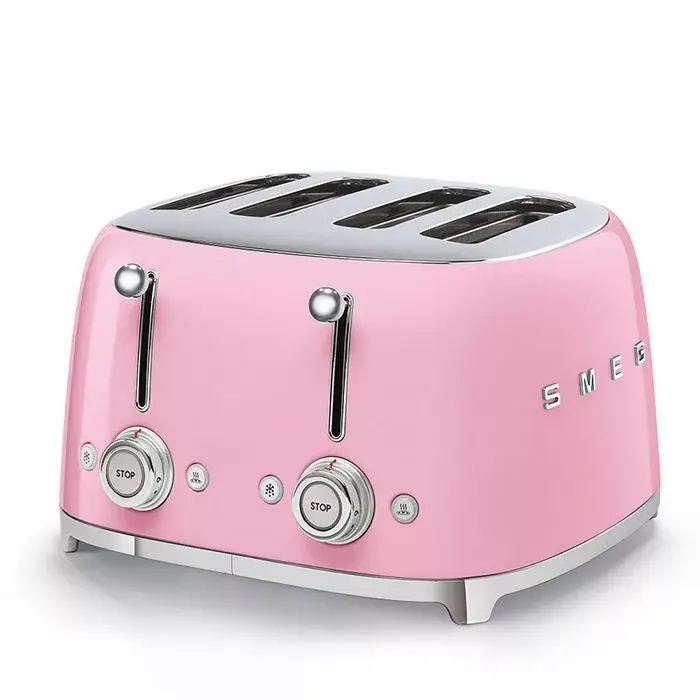 Szuper ajánlat SMEG retro 2x2-szeletes kenyérpirító, rózsaszín