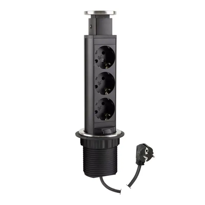 Biztonságos fizetés Konnektor-rejtett elosztó StrongPower 3x230V Inox