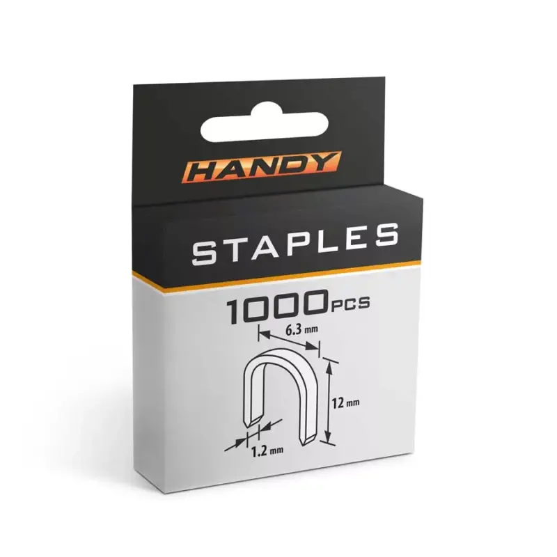 Tűzőkapocs - 1,2 x 6,3 x 12 mm 1000 db Handy Azonnal elérhető