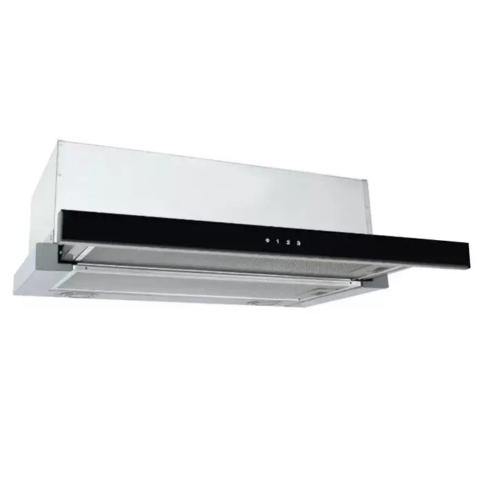 EVIDO SLIMLUX 60TC teleszkópos páraelszívó,LED, 60 cm, érintőszenzor, szürke/fekete üveg front Kedvezményes ár