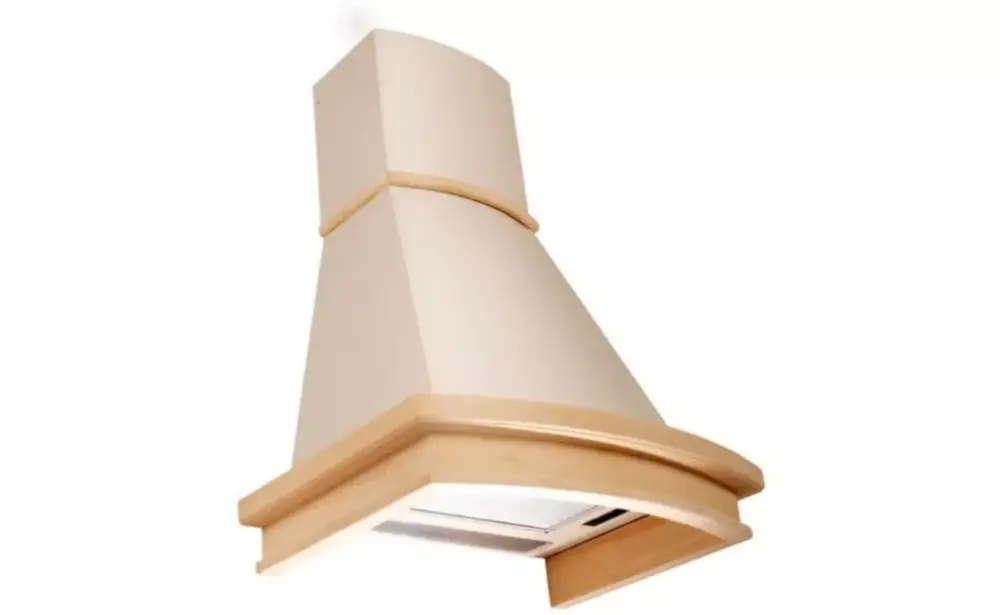 Biztonságos vásárlás EVIDO DAPHNE 60C fali páraelszívó, kürtős rusztikus, 60 cm, bézs/kezeletlen fa keret