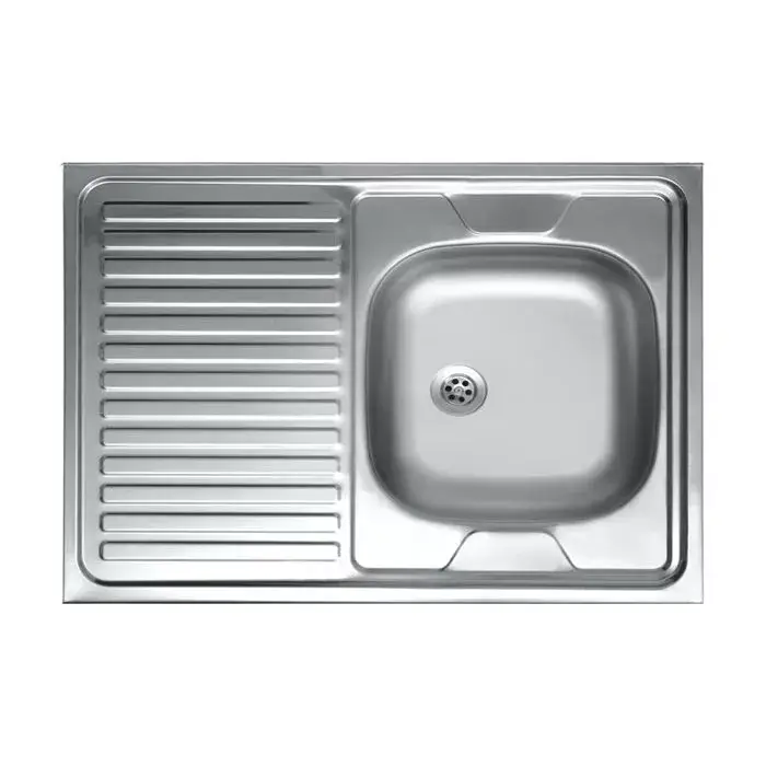 LIVINOX 120 60-as sorozat rozsdamentes mosogató, teletetős, csepegtető, felhajtott perem, jobbos medence, 800x600 mm, 1 1/2", natúr Utolsó esély