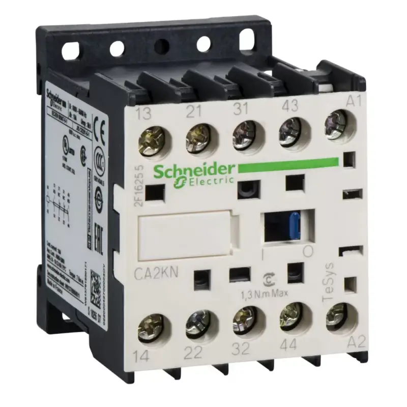 Expressz szállítás Schneider Electric CA2KN22V7, Segédkontaktor 10A, 400V AC 50/60 Hz vezerlés, 2 Záró + 2 Nyitó érintkező, csavaros csatlakozás (Segédkapcsoló CA2KN22V7)