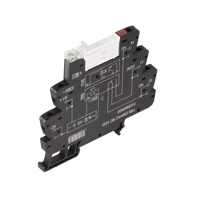 Gyors szállítás Weidmüller 1122830000 TRS 120VAC RC 1CO, Komplett relé 1 váltóérintkező (CO) AgNi, 120V AC +/-10 % vezérlőfeszültség, 6A folytonos áram, csavaros csatlakozás (Microseries)