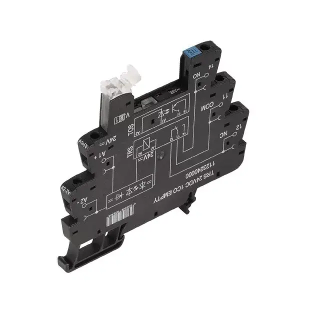 Expressz kézbesítés Weidmüller 1123240000 TRS 24VDC 1CO EMPTY, Relé talp 1 váltóérintkező , 24V DC +/-20 % vezérlőfeszültség, 10A folytonos áram, csavaros csatlakozás (Termseries)