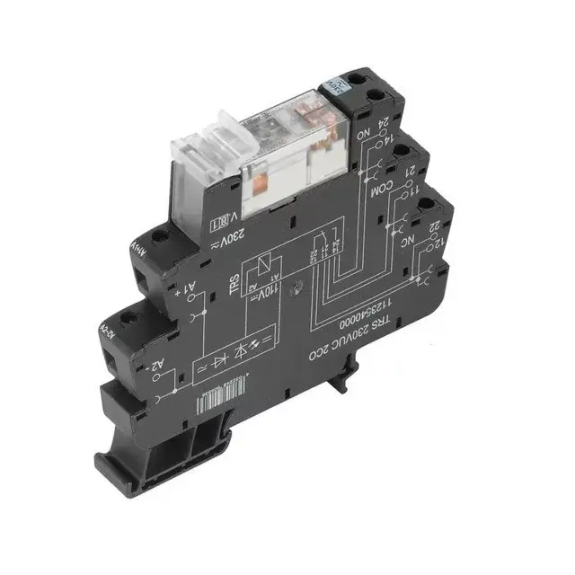 Weidmüller 1123540000 TRS 230VUC 2CO, Komplett relé 2 váltóérintkező (CO) AgNi, 230V UC (AC/DC) +/-5 % vezérlőfeszültség, 8A folytonos áram, csavaros csatlakozás (Microseries) Vásárlói kedvenc