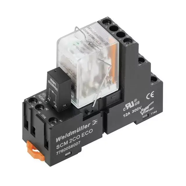 Weidmüller 1542410000 DRMKIT 24VDC 4CO LD D-SERIES DRM, Relék, Érintkezők száma: 4 Váltóérintkező AgNi 0,15 µm Au, Névleges vezérlőfeszültség: 24 V DC, Folytonos áram: 5 A, Csavaros csatlakozás Újdonság