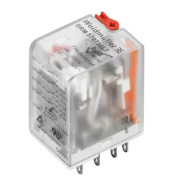 Weidmüller 7760056104 DRM570730LT, Relémodul 4 váltóérintkező (CO) AgNi 0,15 µm Au, vizsgálógombbal, 230V AC vezérlőfeszültség, 5A folytonos áram, dugaszolható csatlakozás (D-Series) Kihagyhatatlan ajánlat