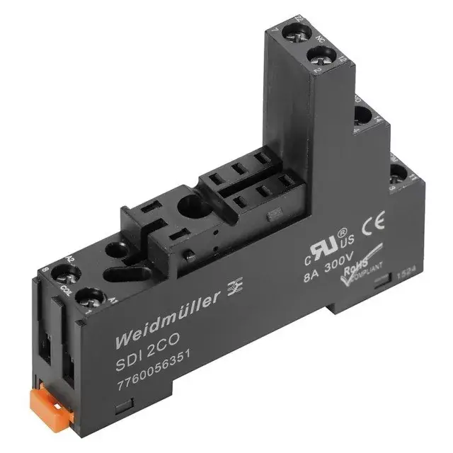 Weidmüller 7760056351 SDI 2CO, Relé talp 2 váltóérintkező , 8A folytonos áram, csavaros csatlakozás (D-Series) Biztonságos fizetés