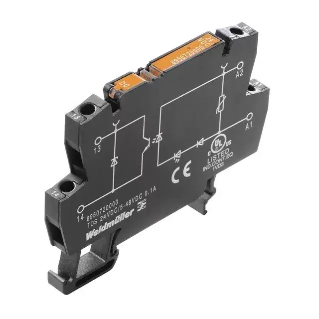 Ne maradj le Weidmüller 8950920000 TOS 24VDC/48VDC 0,5A, Szilárdtest relé 1 záró érintkező (Tranzisztor) , 24V DC +/-20 % vezérlőfeszültség, 5..48V DC kapcsolási feszültség, 500 mA folytonos áram, csavaros csatlakozás (Termopto)