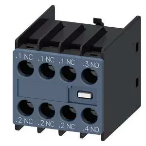 Árengedmény Siemens 3RH2911-1HA13 segédérintkező blokk, homloklapi, 1 Záró + 3 Nyitó, csavaros csatlakozás, S00..S3 mágneskapcsolókhoz (Siemens 3RH29111HA13)