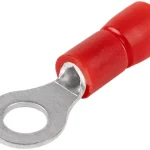 Korlátozott ajánlat Tracon PSZ5 szigetelt szemes saru, 1,5mm2, M5, (d1=1,7mm, d2=5,3mm), piros, ónozott elektrolitréz