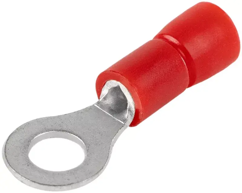 Korlátozott ajánlat Tracon PSZ5 szigetelt szemes saru, 1,5mm2, M5, (d1=1,7mm, d2=5,3mm), piros, ónozott elektrolitréz