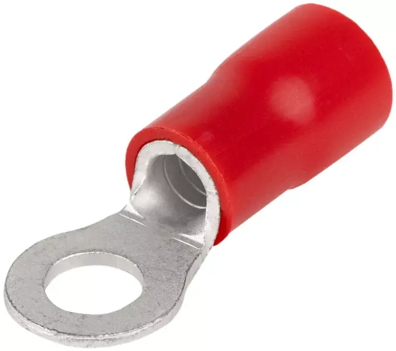 Tracon PSZ10-8 szigetelt szemes saru, 10mm2, M8, (d1=4,5mm, d2=8,4mm), piros, ónozott elektrolitréz Biztonságos fizetés