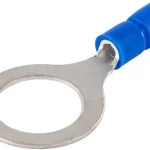 Alacsony ár Tracon KSZ10 szigetelt szemes saru, 2,5mm2, M10, (d1=2,3mm, d2=10,5mm), kék, ónozott elektrolitréz