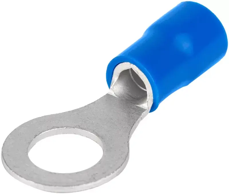 Alacsony ár Tracon KSZ16-12 szigetelt szemes saru, 16mm2, M12, (d1=5,7mm, d2=13mm), kék, ónozott elektrolitréz