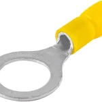 Árengedmény Tracon SSZ10 szigetelt szemes saru, 6mm2, M10, (d1=3,4mm, d2=10,5mm), sárga, ónozott elektrolitréz