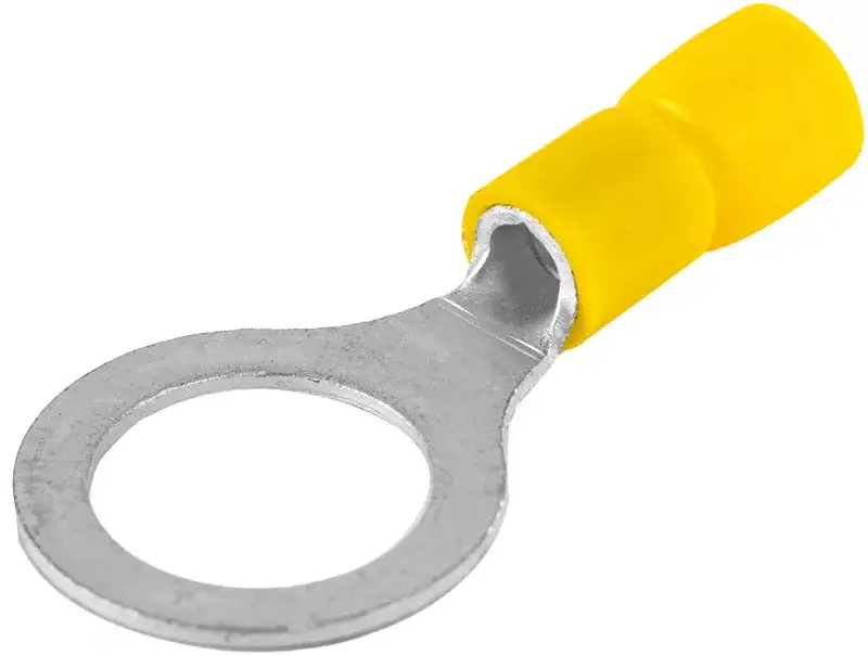 Árengedmény Tracon SSZ10 szigetelt szemes saru, 6mm2, M10, (d1=3,4mm, d2=10,5mm), sárga, ónozott elektrolitréz