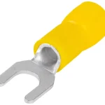Szuper ajánlat Tracon SV3 szigetelt villássaru, 6mm2, M3, (d1=3,4mm, d2=3,6mm), sárga, ónozott elektrolitréz