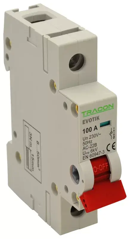 Azonnal elérhető Tracon TIK1-20 moduláris leválasztó kapcsoló, 1P 20A