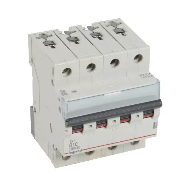 Legrand 403415 TX3 Kismegszakító. 4P, 10A, B karakterisztika, 6kA Végkiárusítás