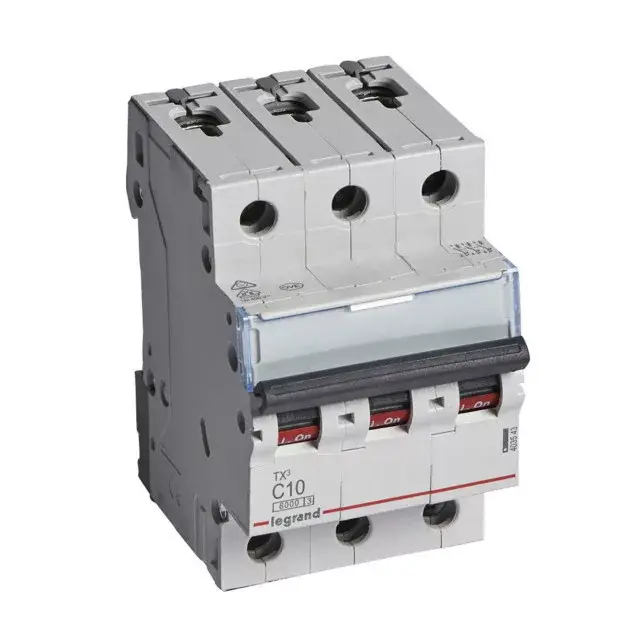 Legrand 403543 TX3 Kismegszakító. 3P, 10A, C karakterisztika, 6kA Biztonságos fizetés