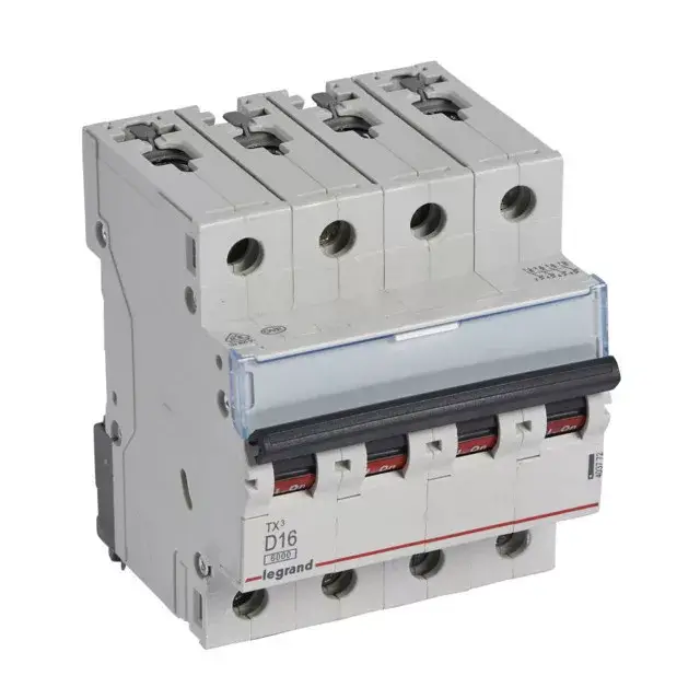Legrand 403772 TX3 Kismegszakító. 4P, 16A, D karakterisztika, 6kA Azonnali szállítás