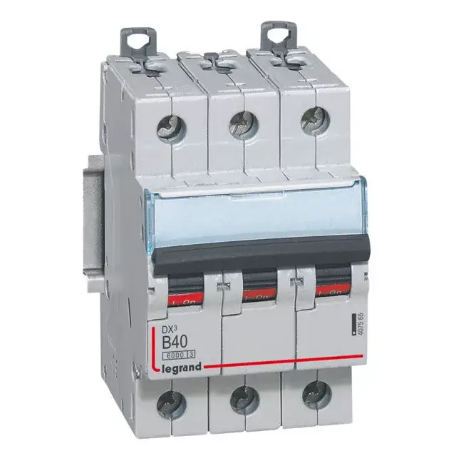 Legrand 407565 DX3 Kismegszakító. 3P, 40A, B karakterisztika, 6kA Legnépszerűbb