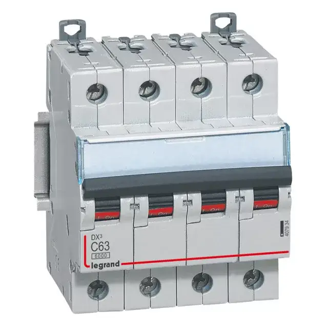 Outlet Legrand 407934 DX3 Kismegszakító. 4P, 63A, C karakterisztika, 6kA